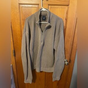 Abercrombie Men's Gray Half-Zip Sweater